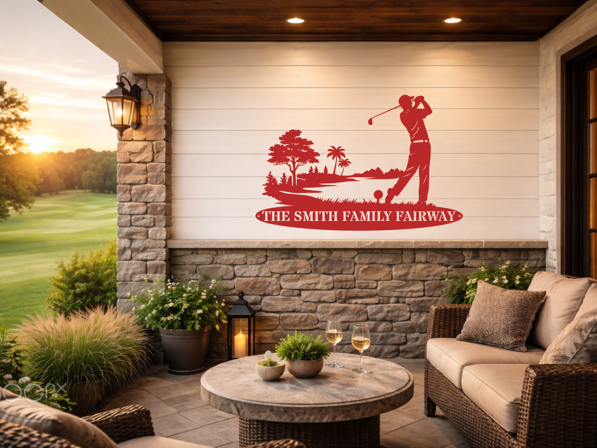 Personalised Family Fairway Metal Sign