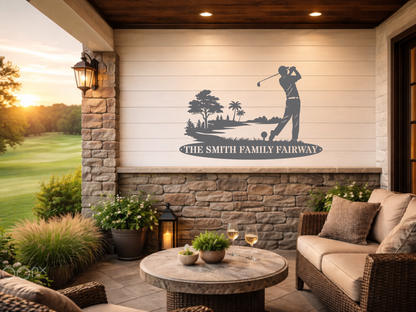 Personalised Family Fairway Metal Sign
