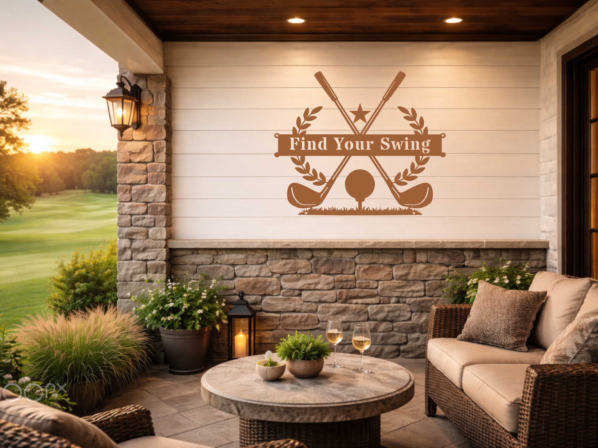 Find Your Swing Metal Wall Sign