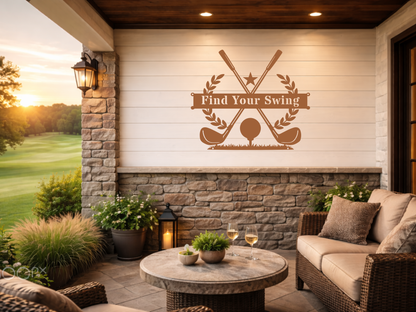 Find Your Swing Metal Wall Sign