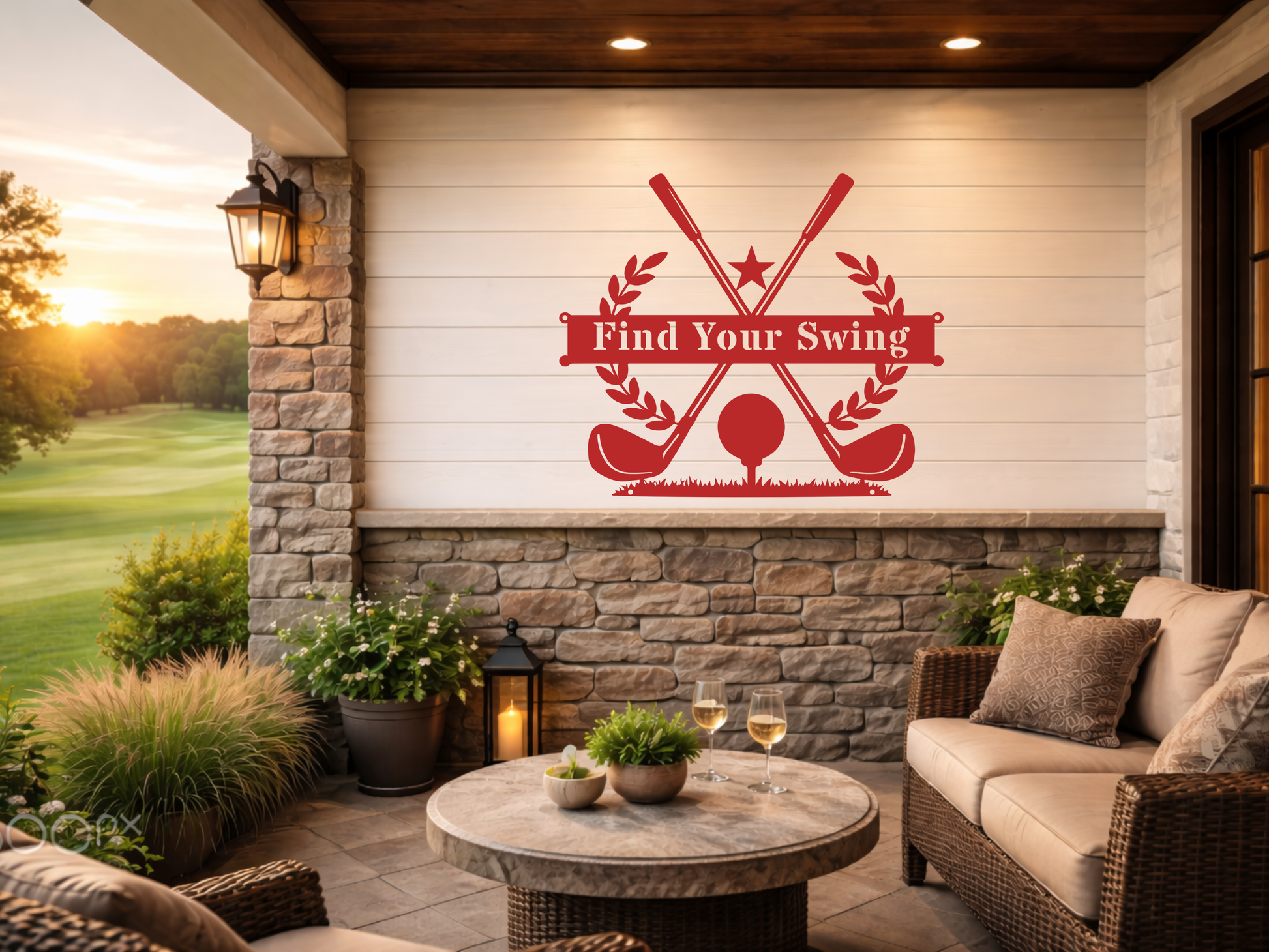 Find Your Swing Metal Wall Sign