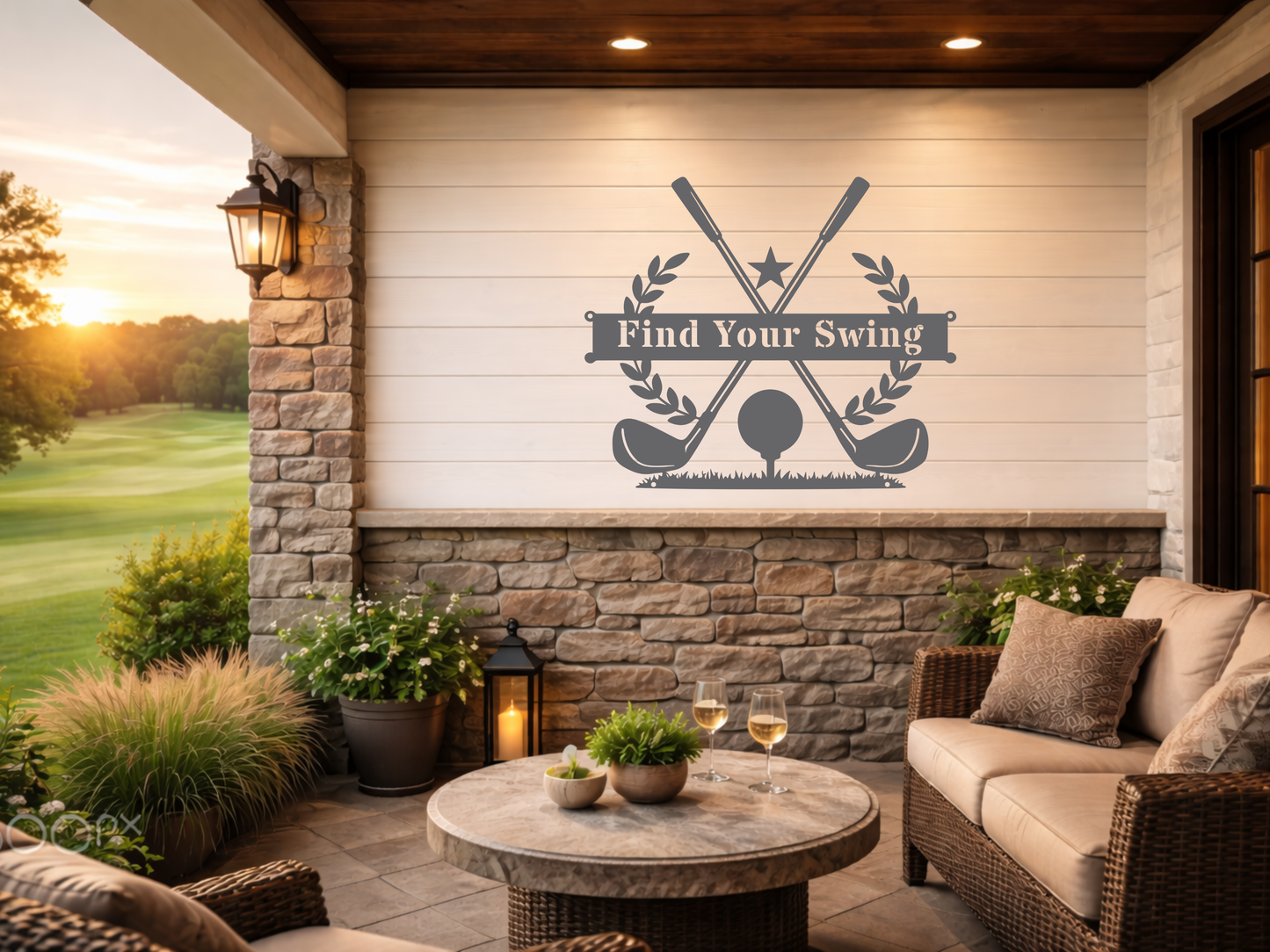 Find Your Swing Metal Wall Sign