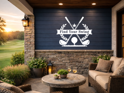 Find Your Swing Metal Wall Sign