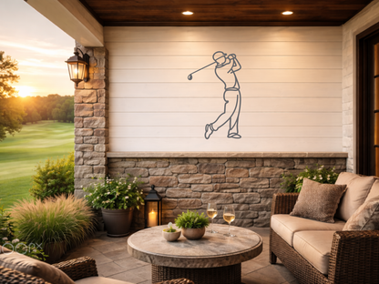 Minimalist Golf Metal Wall Sign