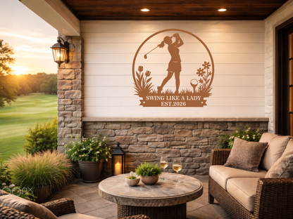 Swing Like a Lady Wall Sign
