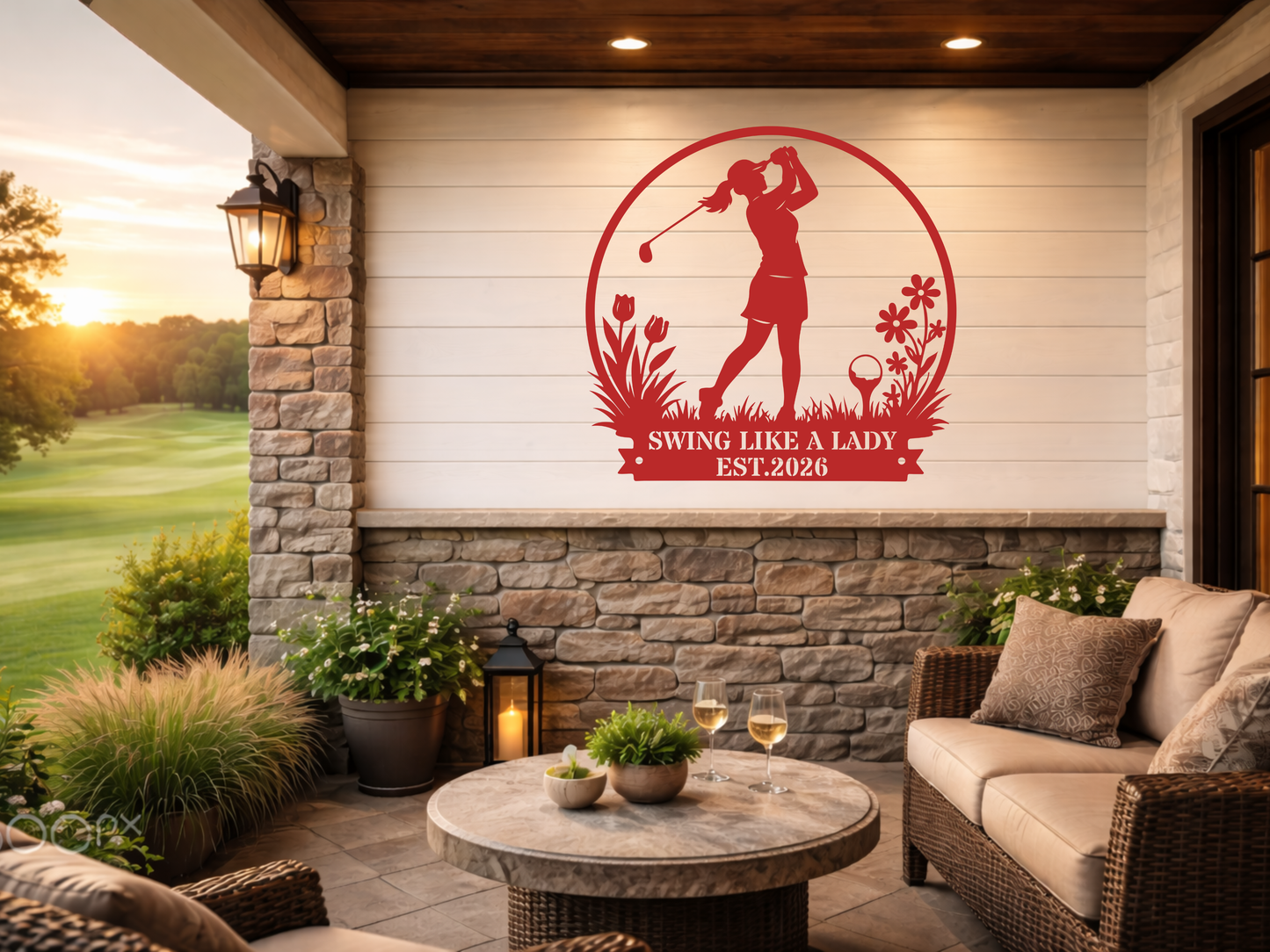 Swing Like a Lady Wall Sign