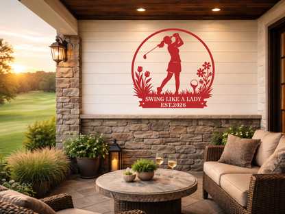 Swing Like a Lady Wall Sign