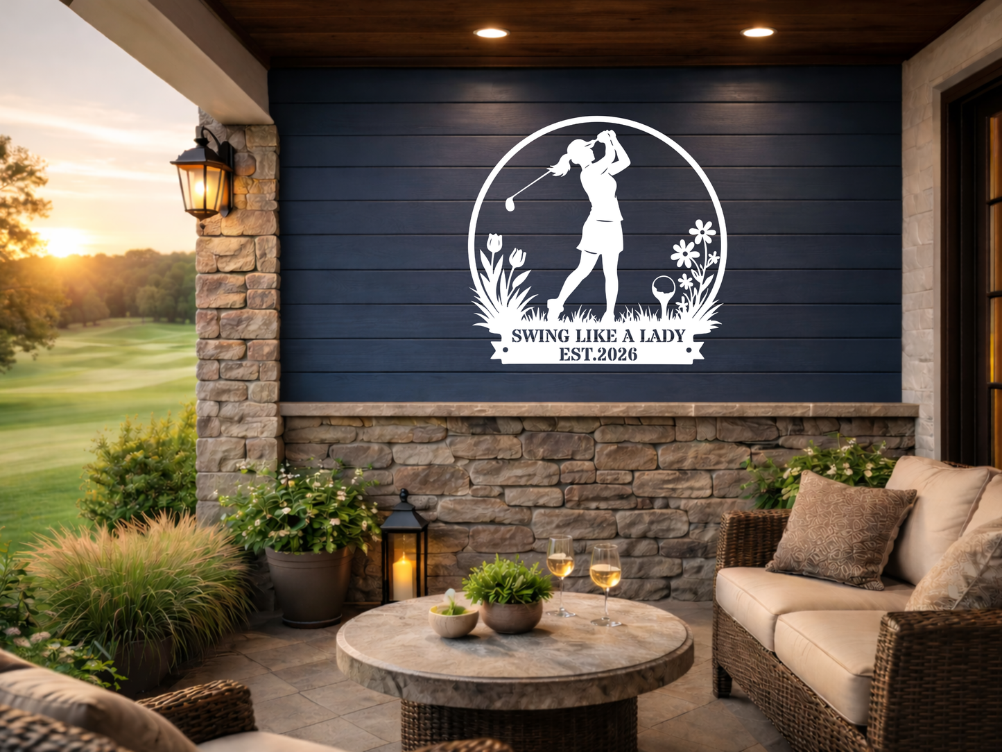 Swing Like a Lady Wall Sign
