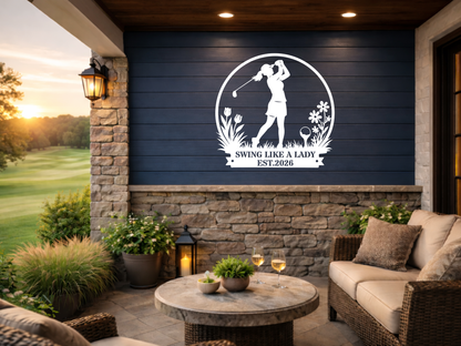 Swing Like a Lady Wall Sign