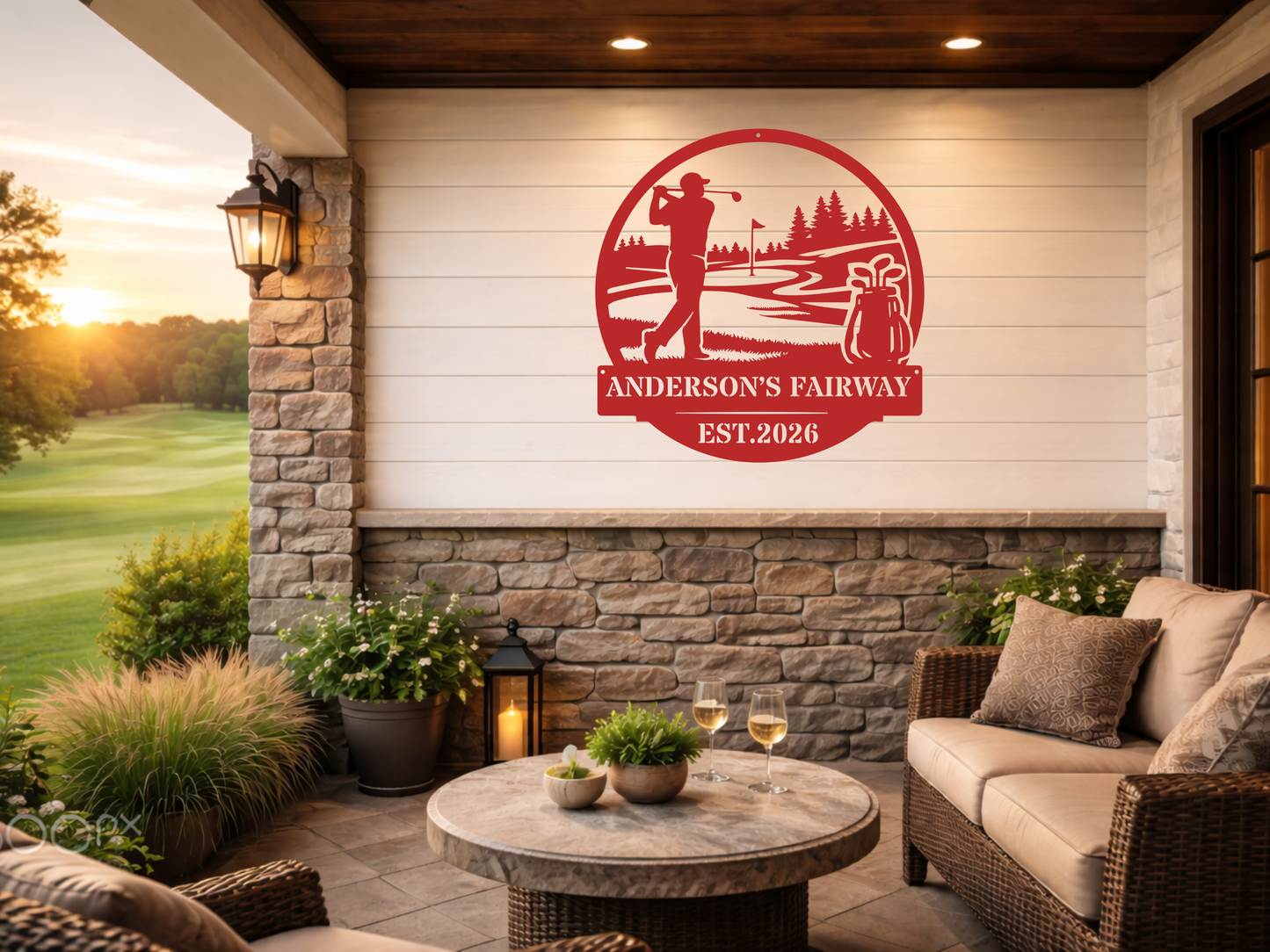Personalised Golf Metal Sign – Anderson’s Fairway Golf Wall Art