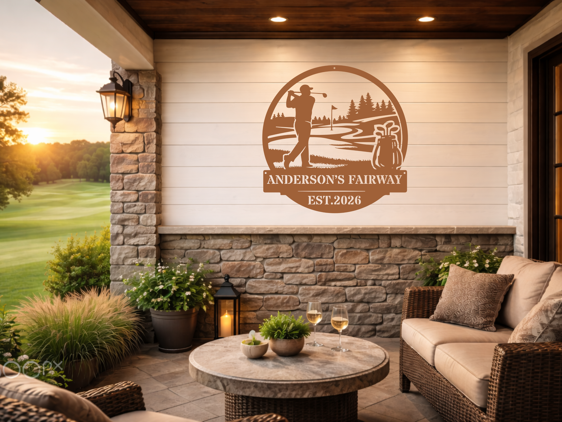 Personalised Golf Metal Sign – Anderson’s Fairway Golf Wall Art