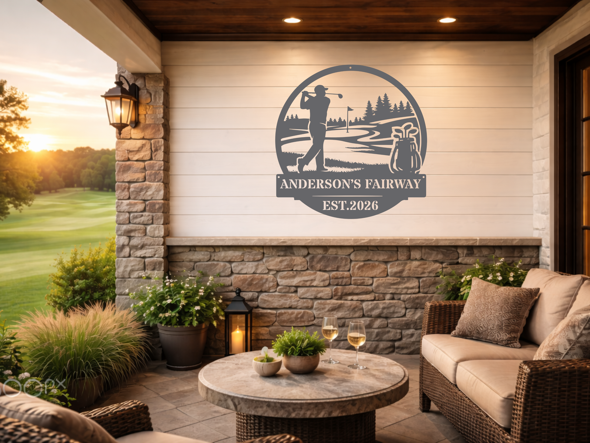 Personalised Golf Metal Sign – Anderson’s Fairway Golf Wall Art