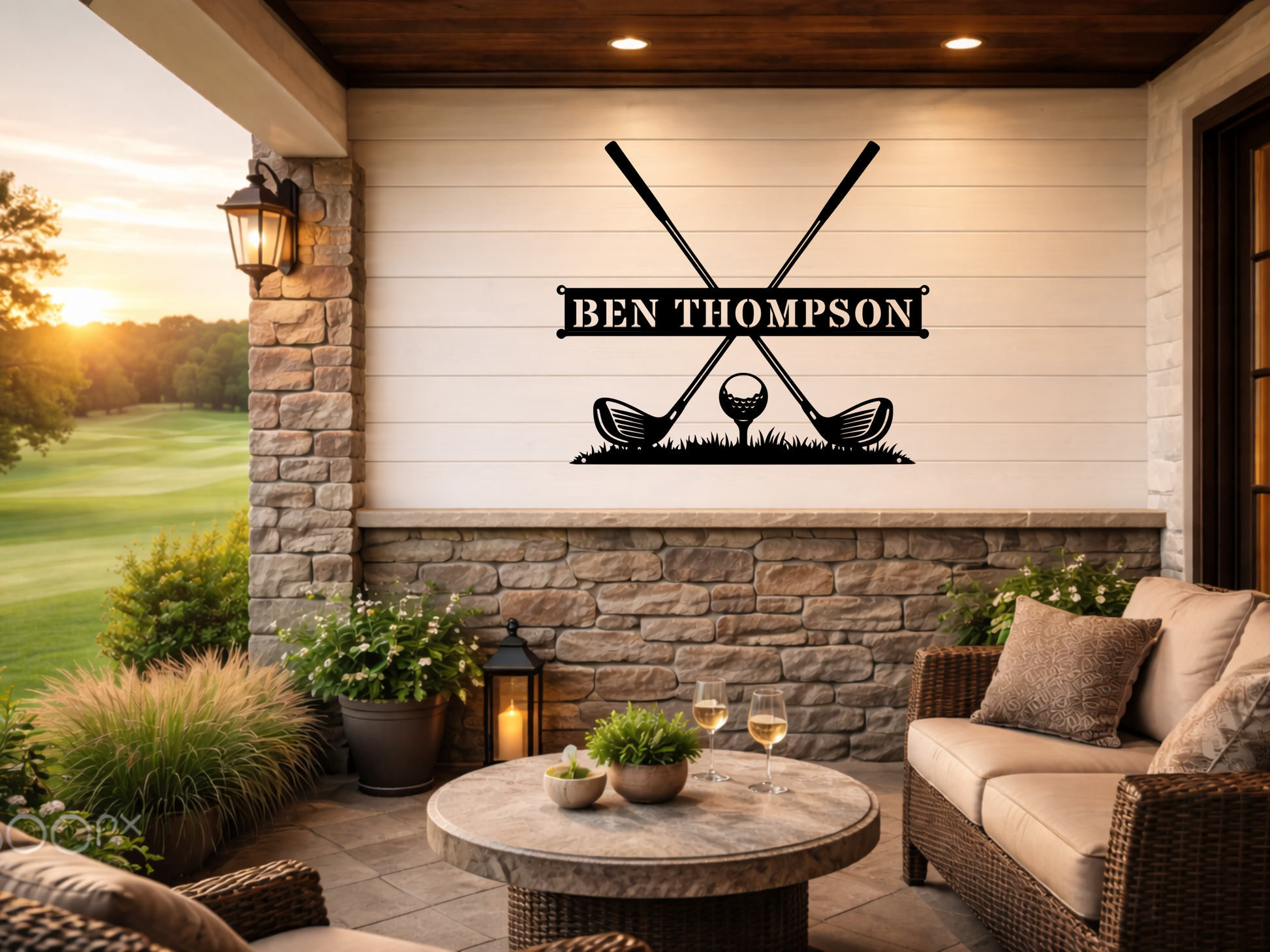 Personalised Golf Name Metal Sign