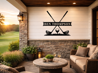 Personalised Golf Name Metal Sign
