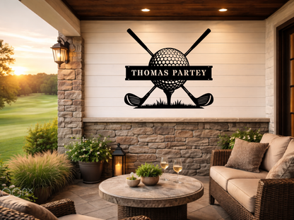 Personalised Golf Club Metal Sign