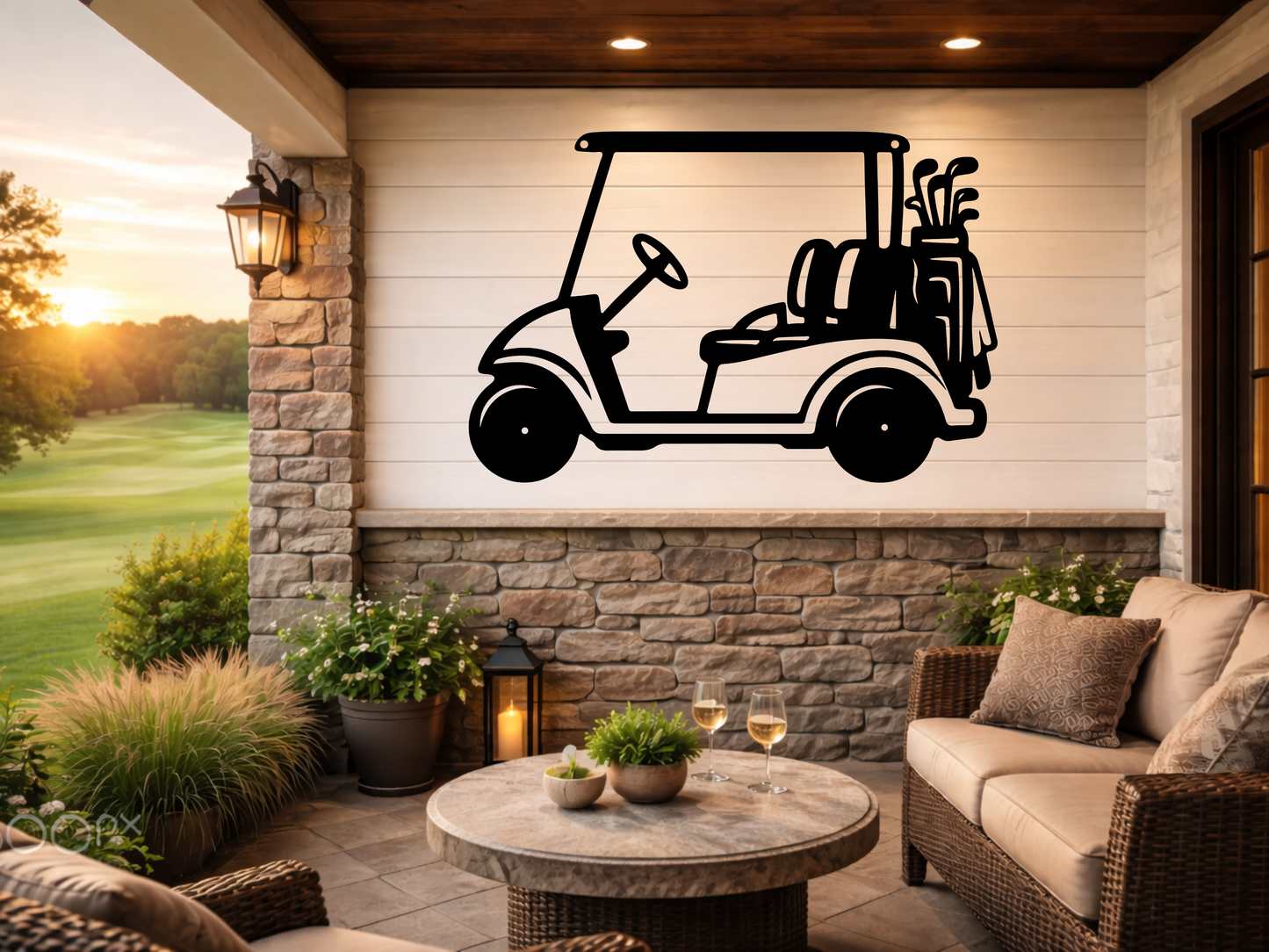 Golf Cart Parking Only Metal Sign