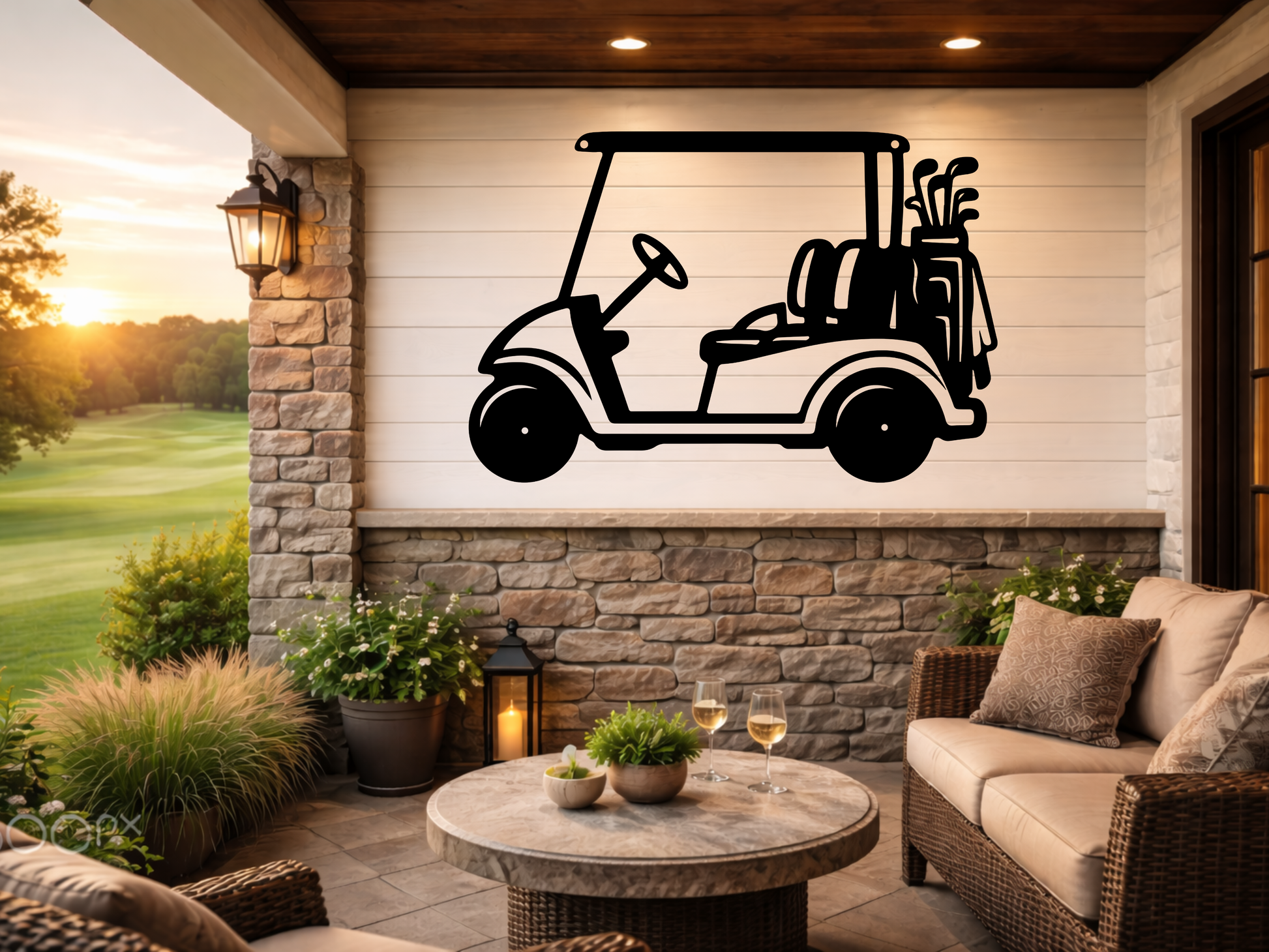 Golf Cart Parking Only Metal Sign