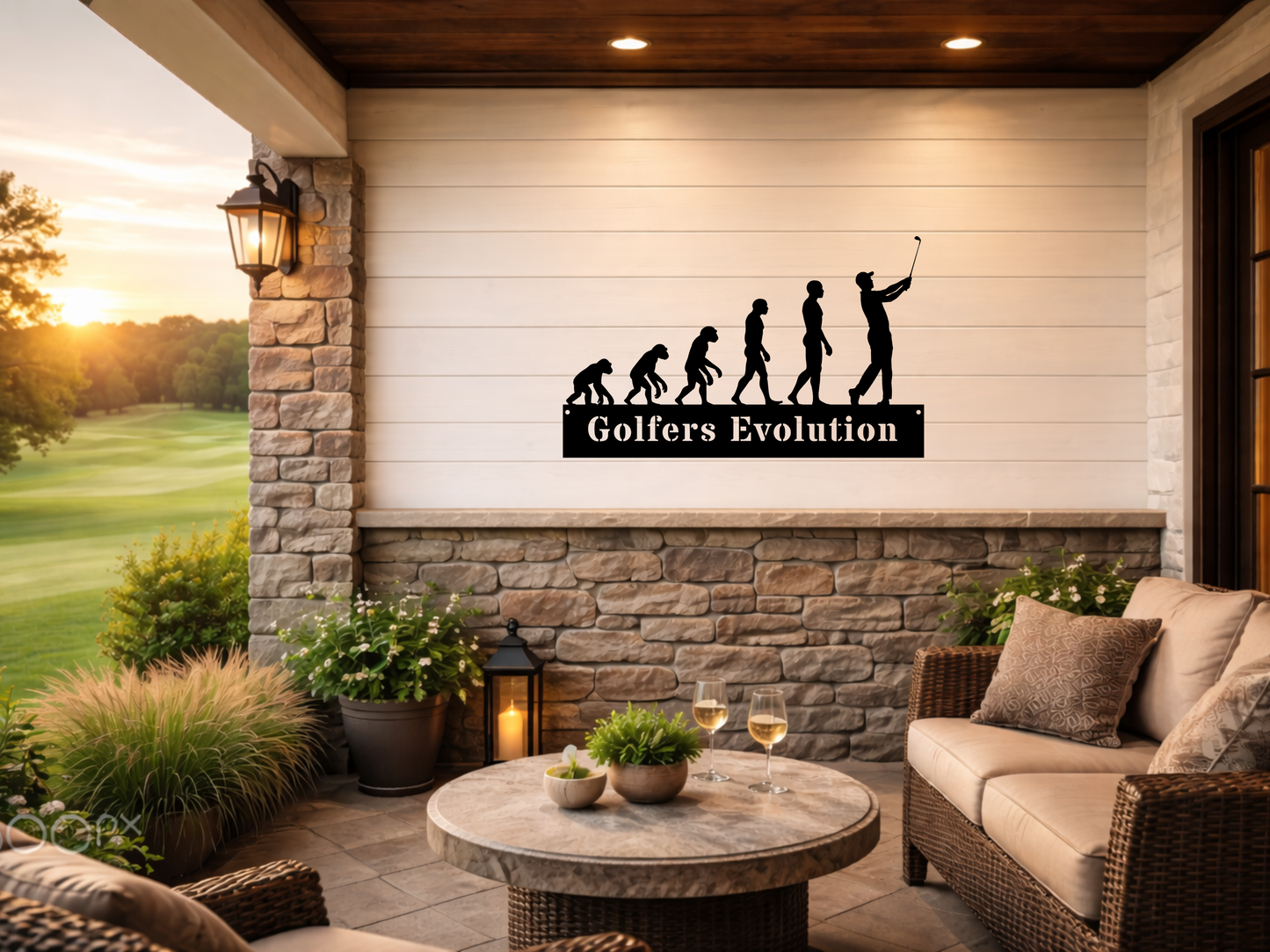 Golfers Evolution Wall Sign – Funny Golf Decor