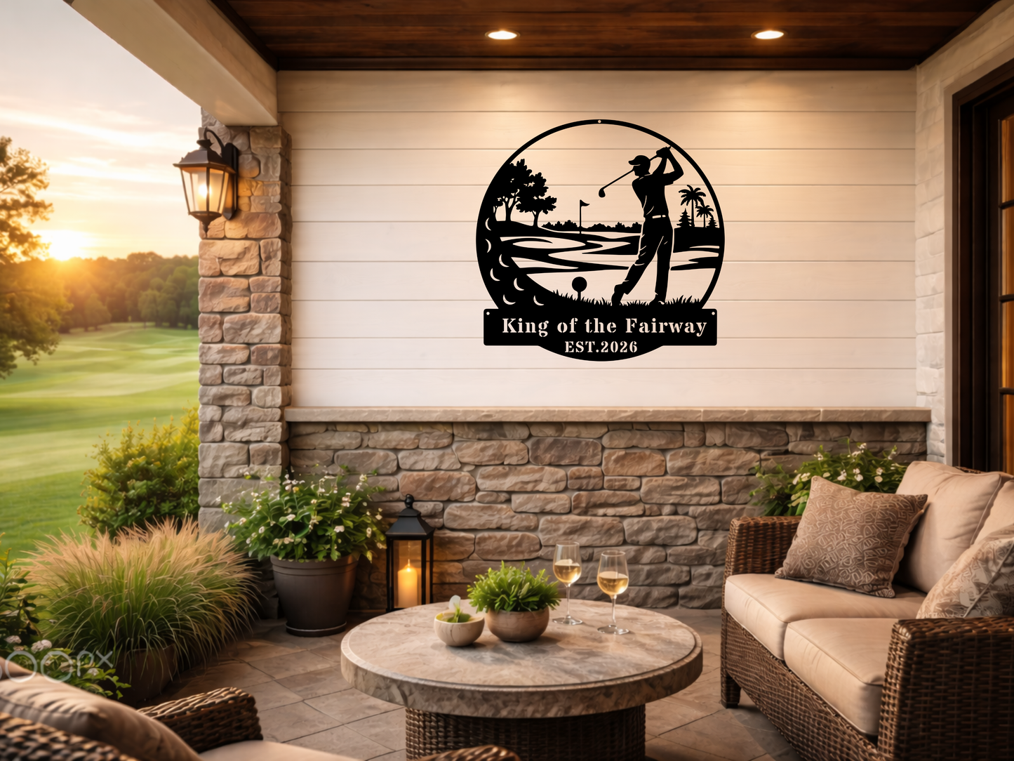 Golf King Metal Wall Art