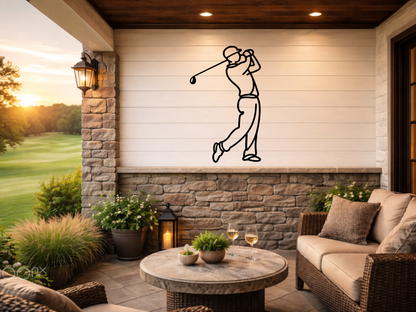Minimalist Golf Metal Wall Sign