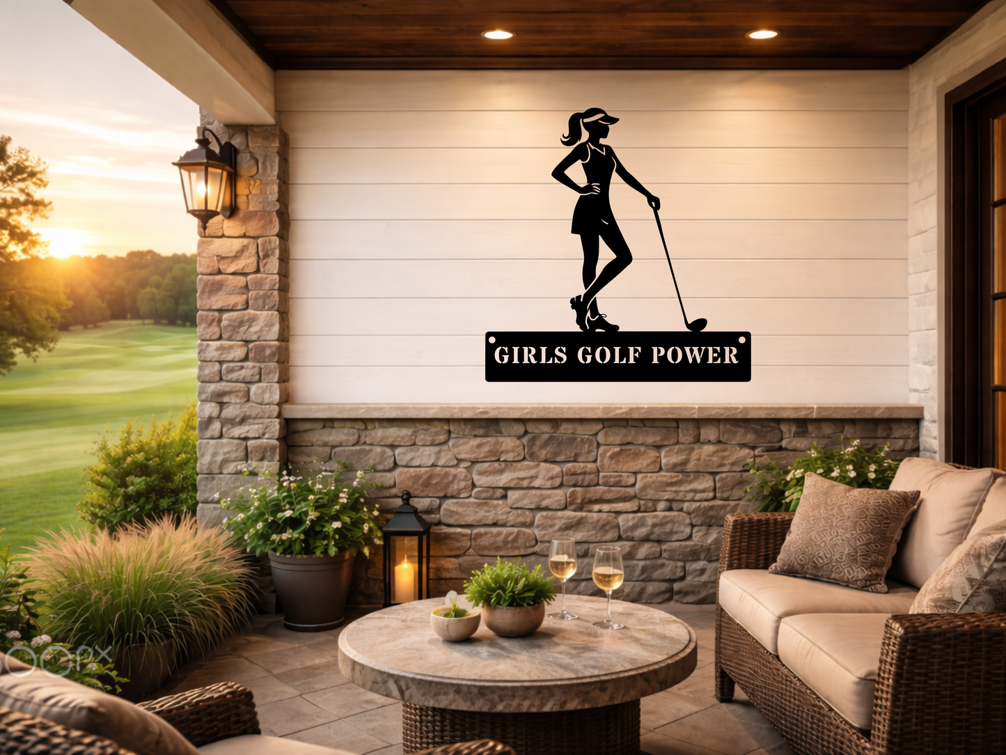 Girls Golf Power Wall Sign – Women’s Golf Art