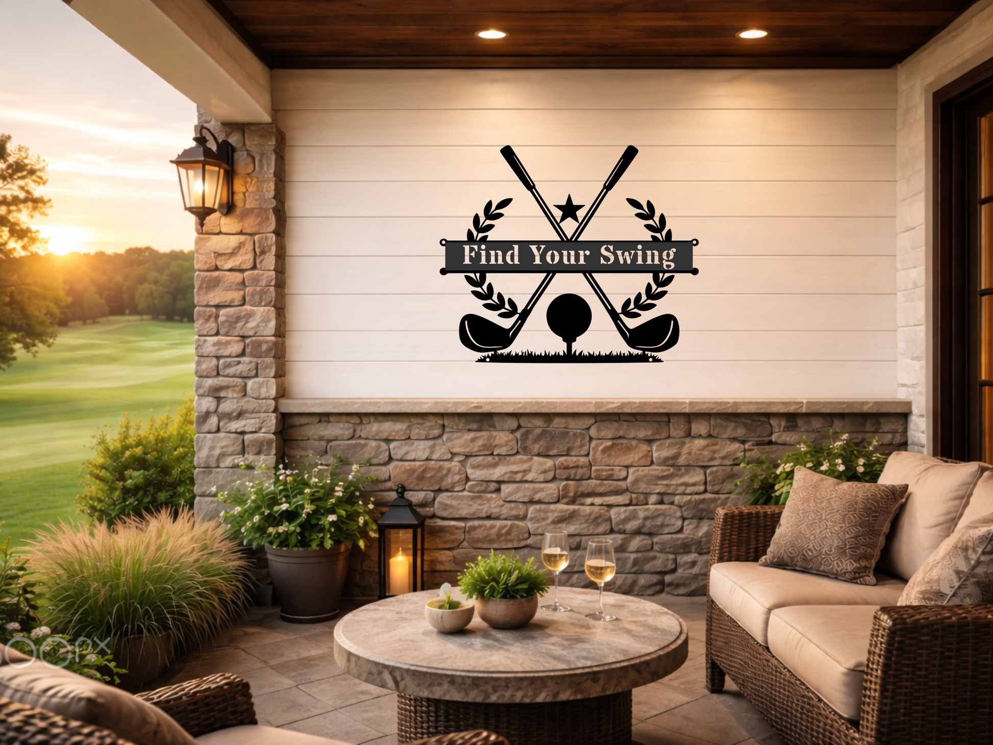 Find Your Swing Metal Wall Sign