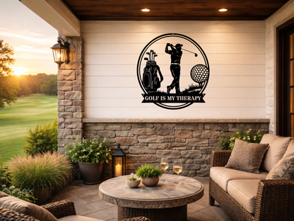Golf Is My Therapy Wall Art