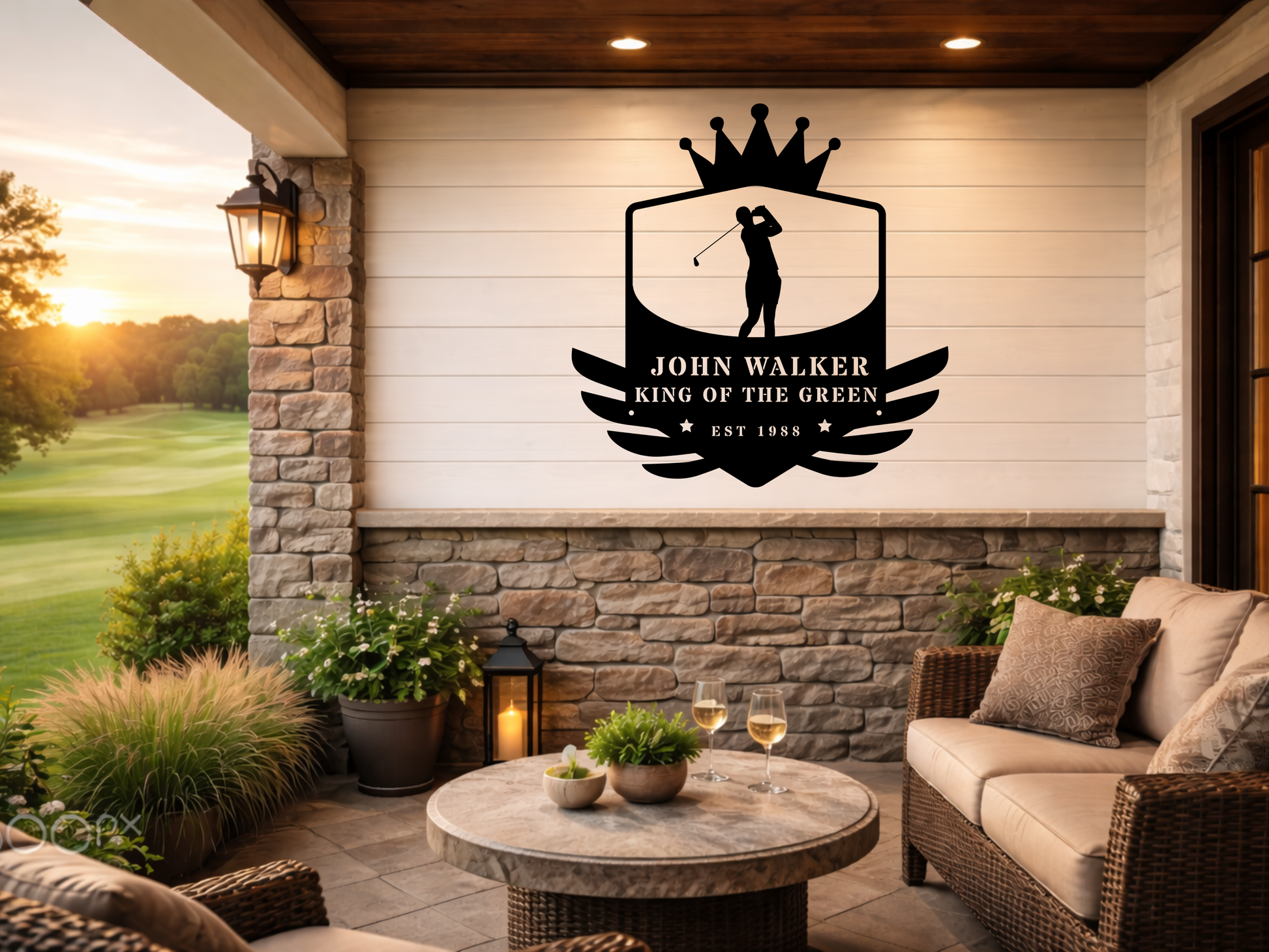 King of the Green Golf Metal Sign