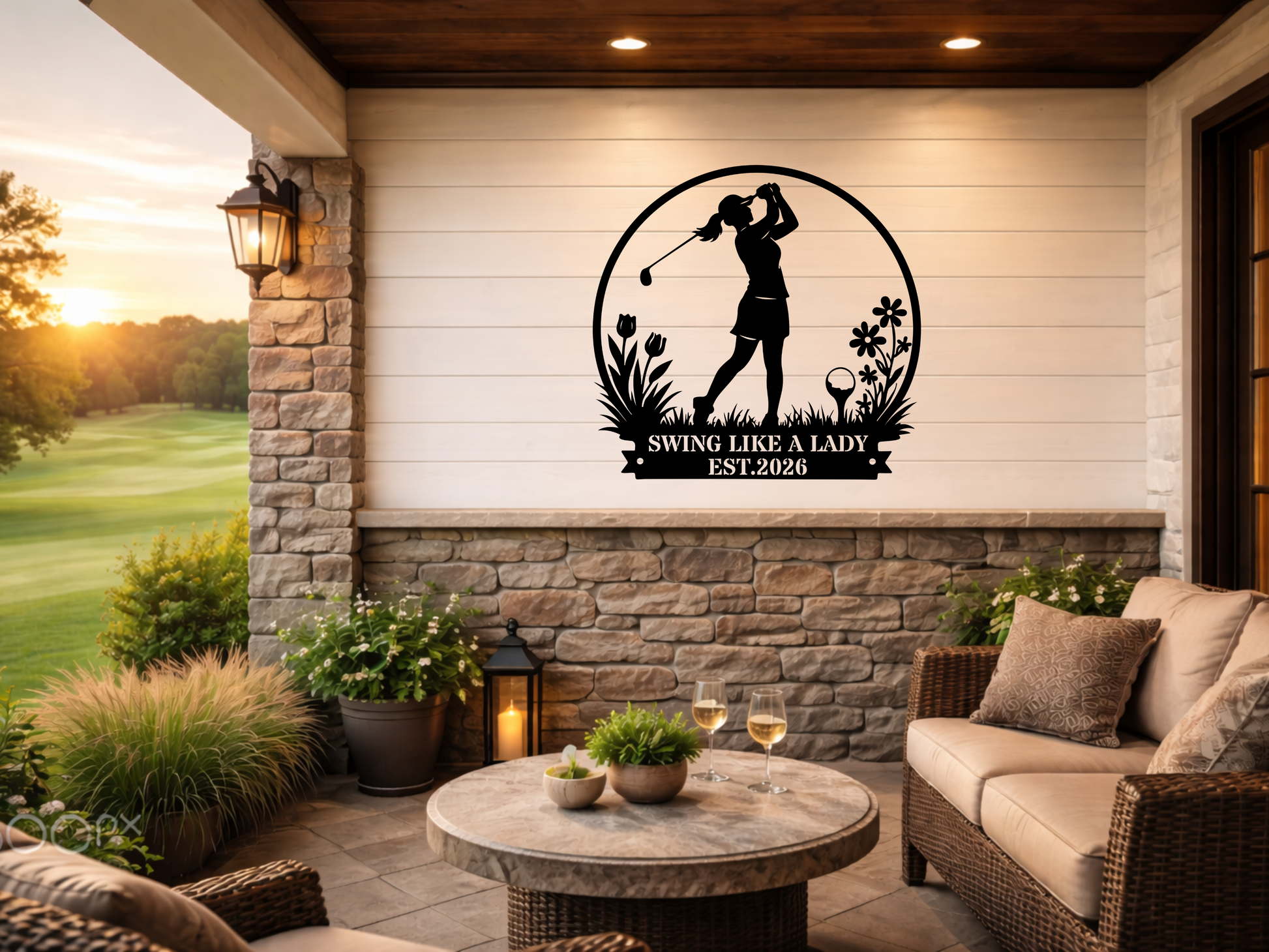 Swing Like a Lady Wall Sign
