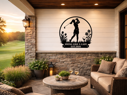 Swing Like a Lady Wall Sign