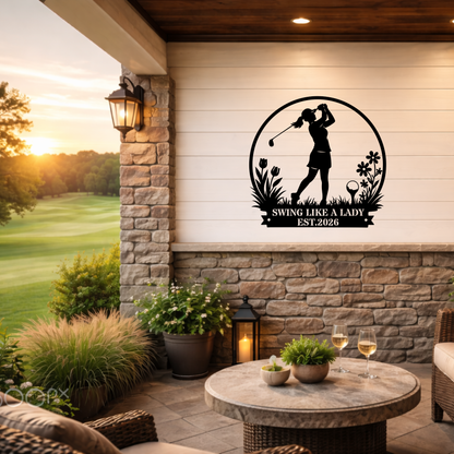 Swing Like a Lady Wall Sign