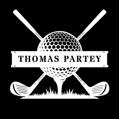 Personalised Golf Club Metal Sign White