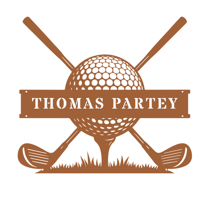 Personalised Golf Club Metal Sign Copper