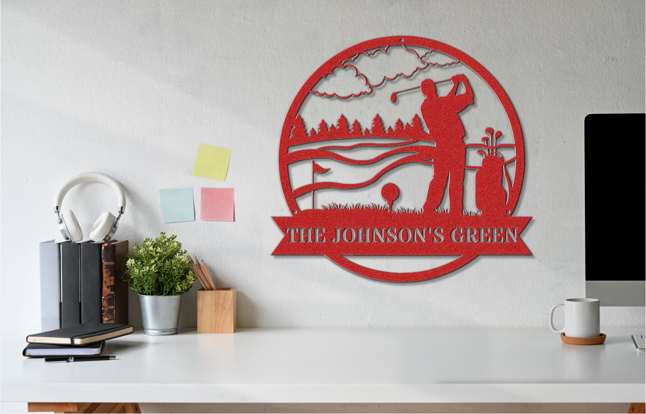 The Johnson's Green-personalized metal wall art
