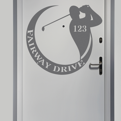 Fairway drive-personalized address sign