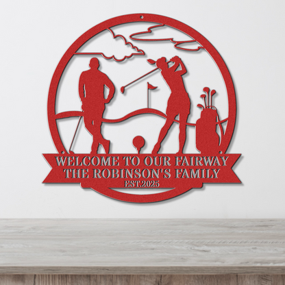 Welcome to our fairway-personalized metal wall art