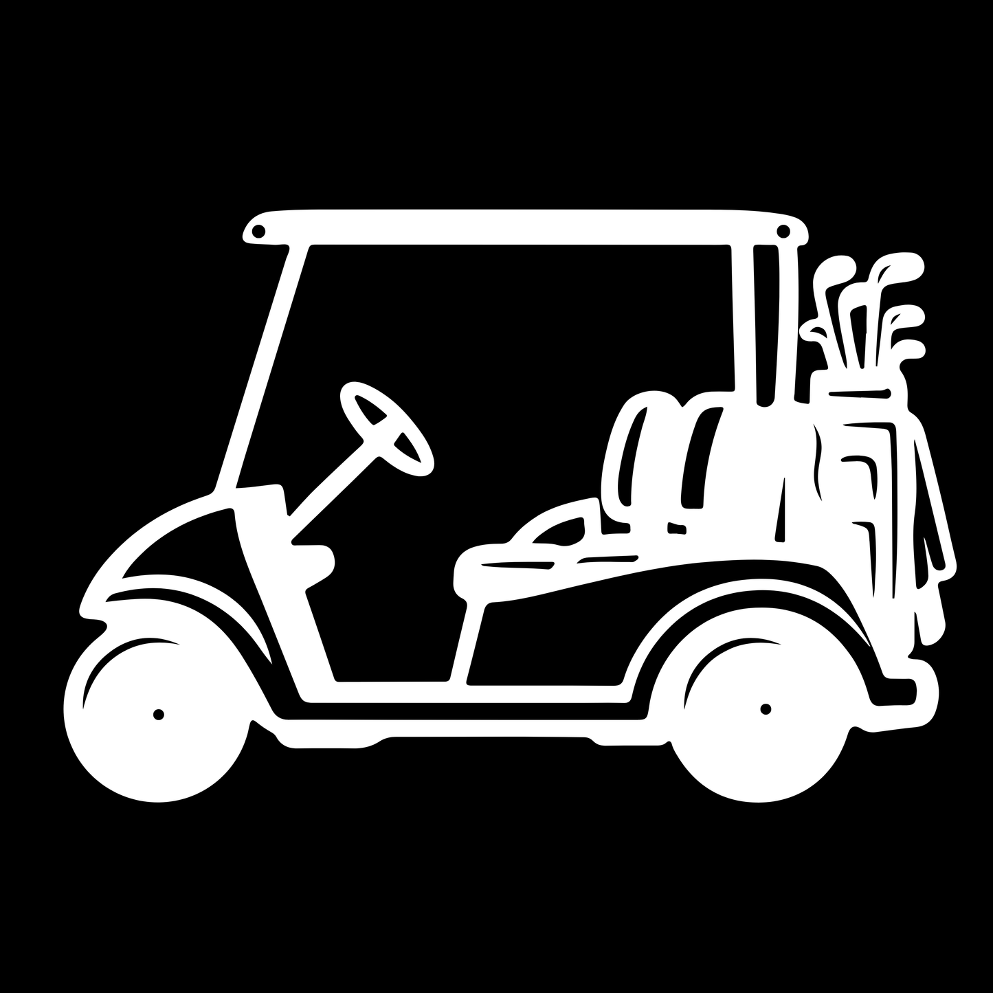 Golf Cart Parking Only Metal Sign White
