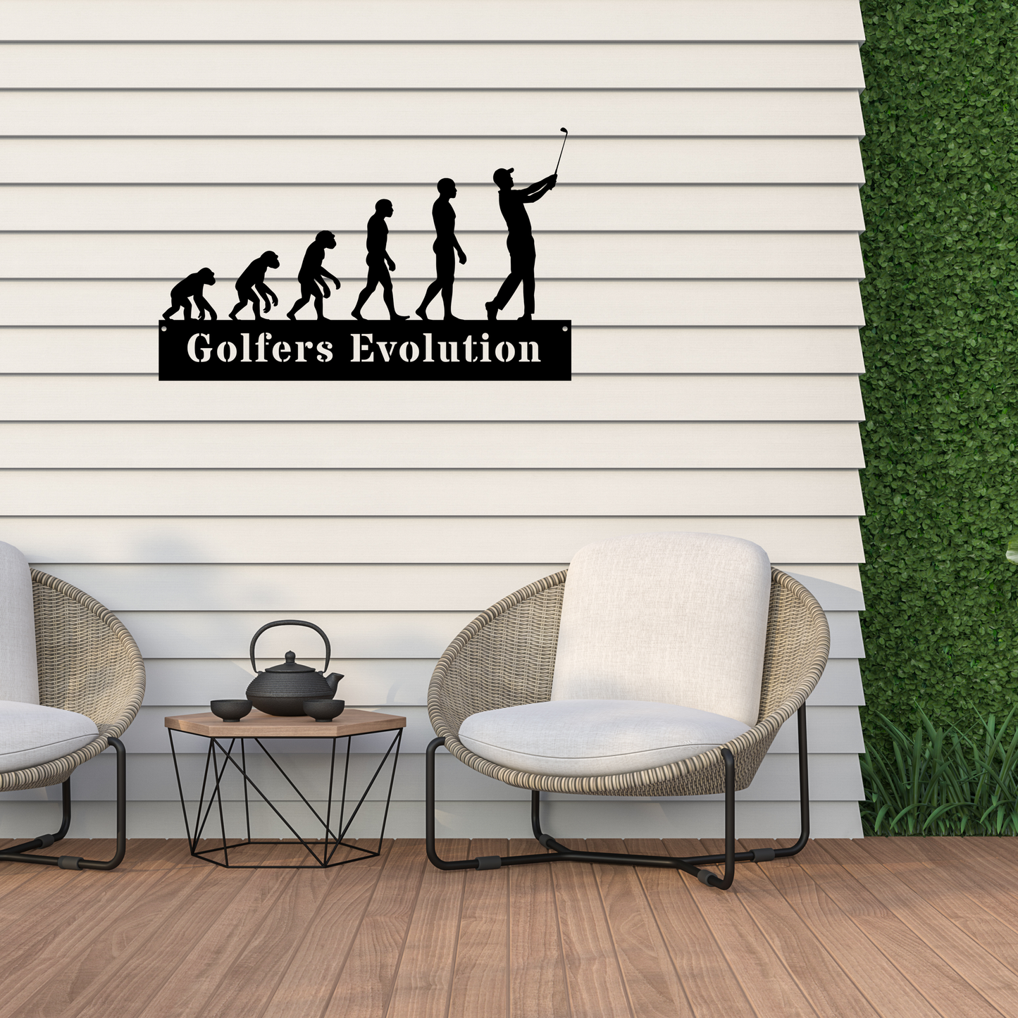 Golfers Evolution Wall Sign – Funny Golf Decor