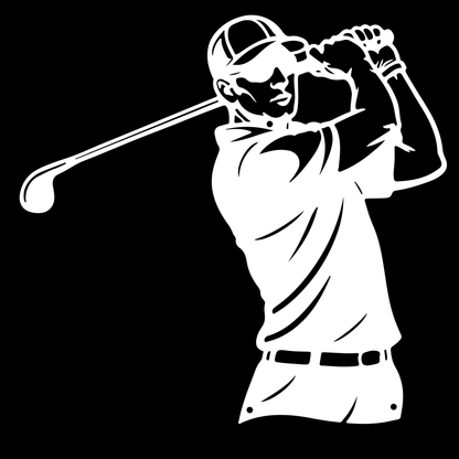 Golf Metal Wall Sign – Simple Golf Decor White