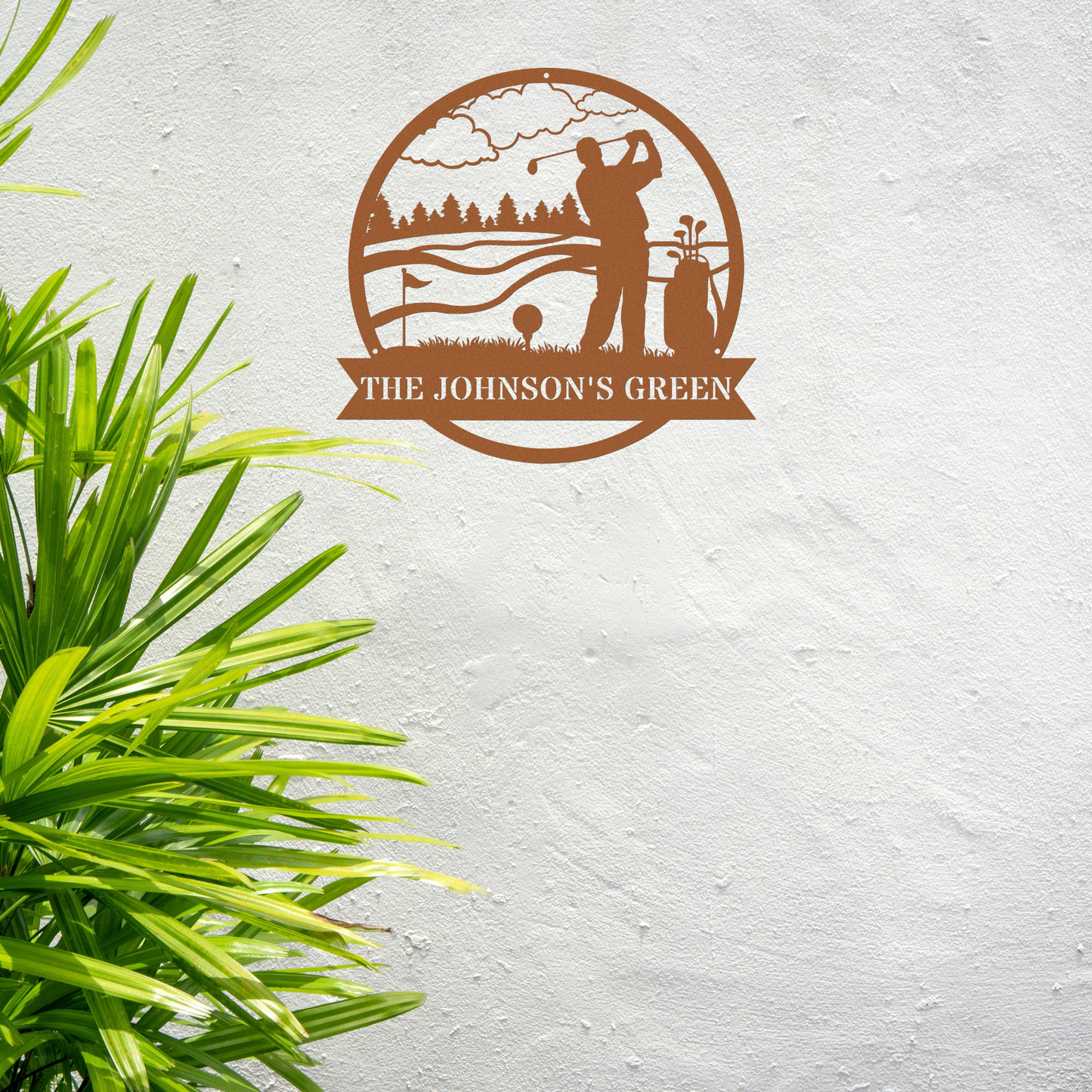 The Johnson's Green-personalized metal wall art