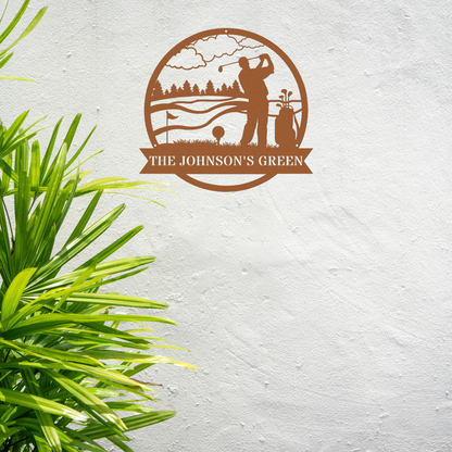 The Johnson's Green-personalized metal wall art