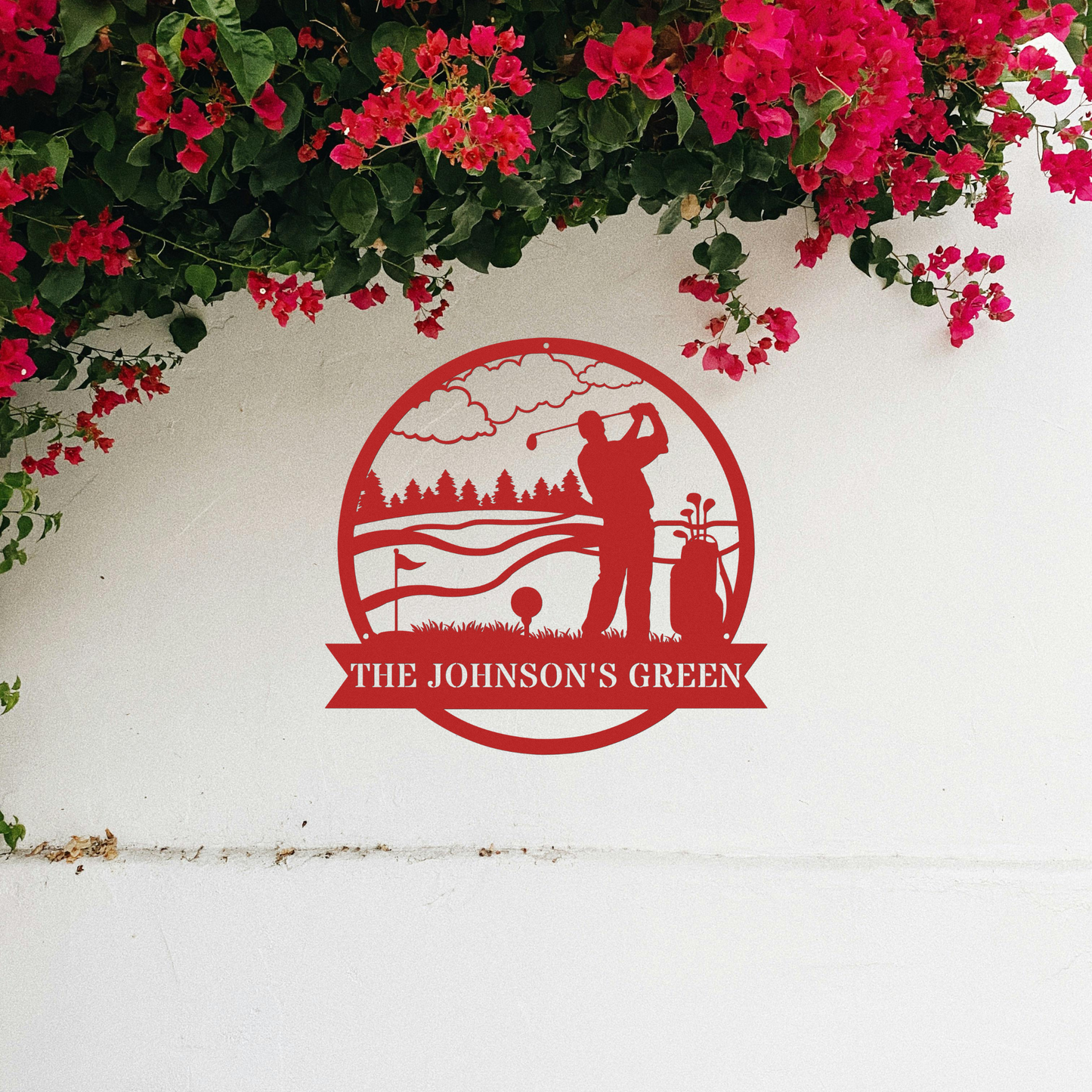 The Johnson's Green-personalized metal wall art