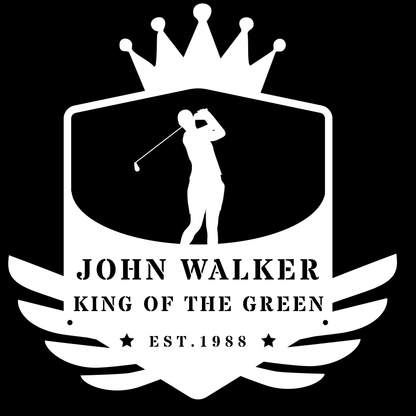 King of the Green Golf Metal Sign White