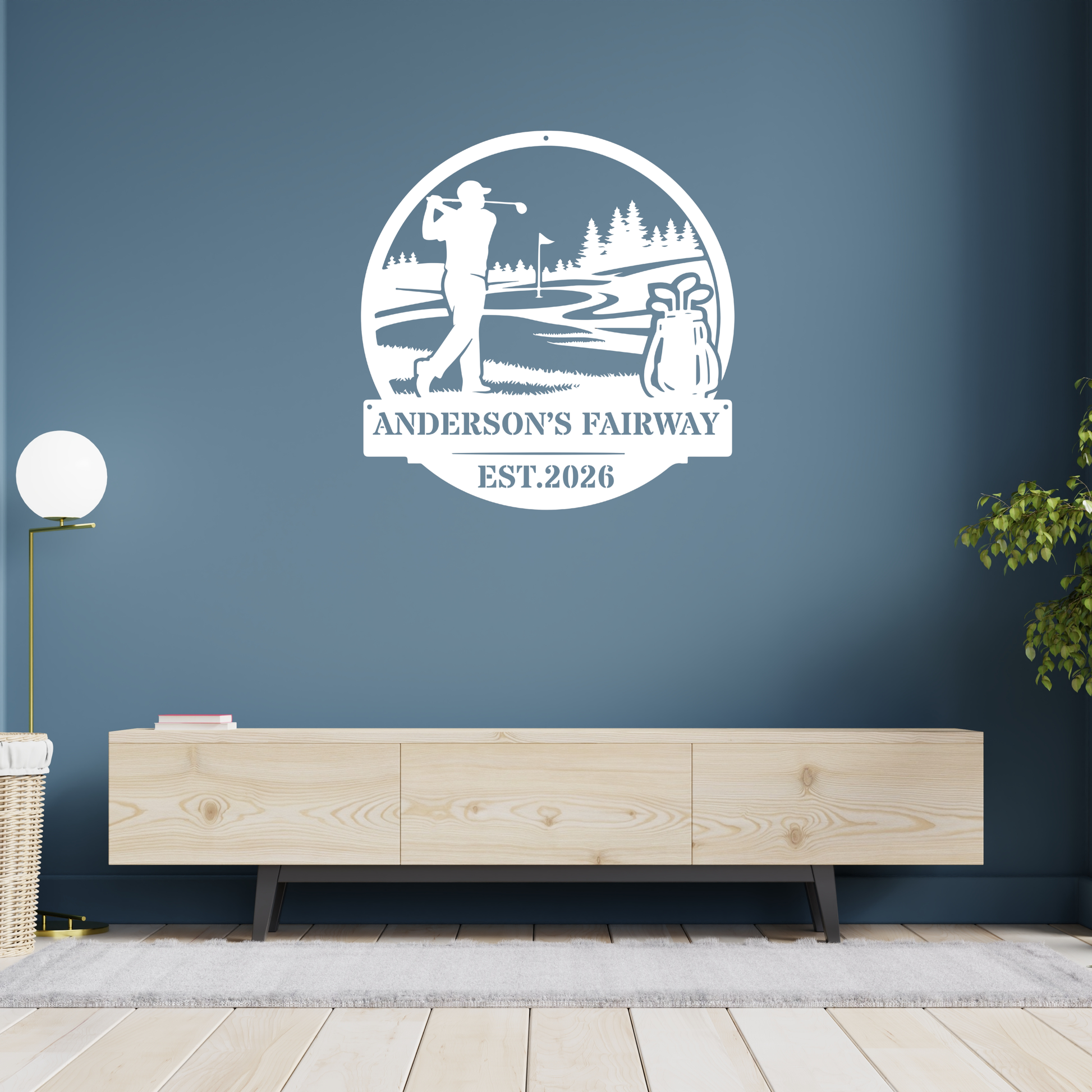 Personalised Golf Metal Sign – Anderson’s Fairway Golf Wall Art