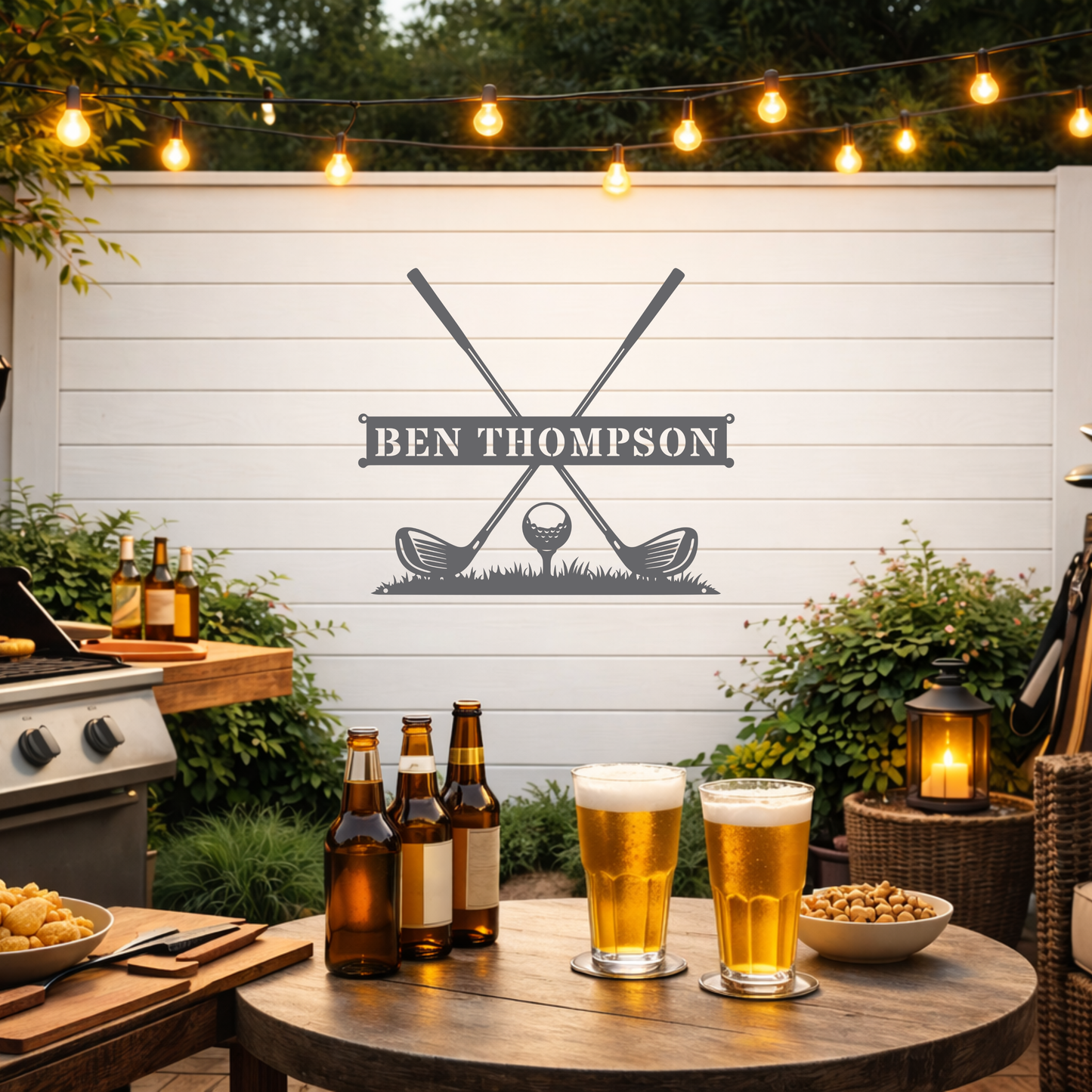 Personalised Golf Name Metal Sign