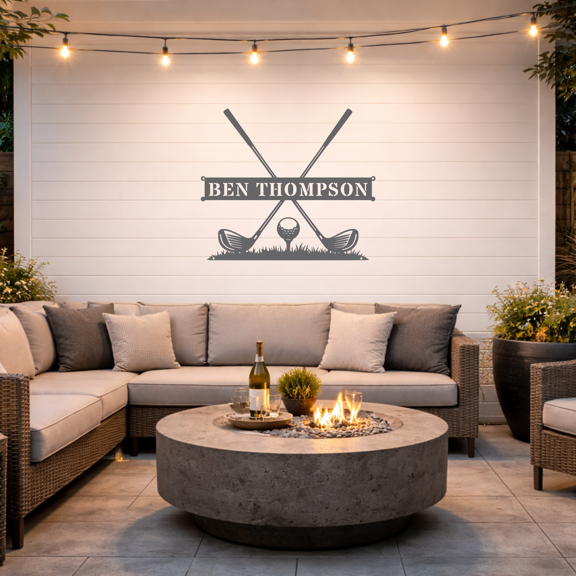 Personalised Golf Name Metal Sign