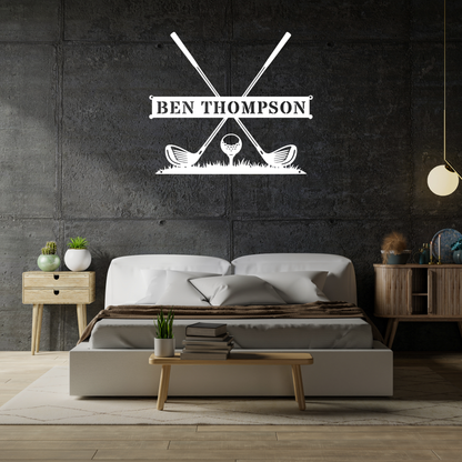 Personalised Golf Name Metal Sign