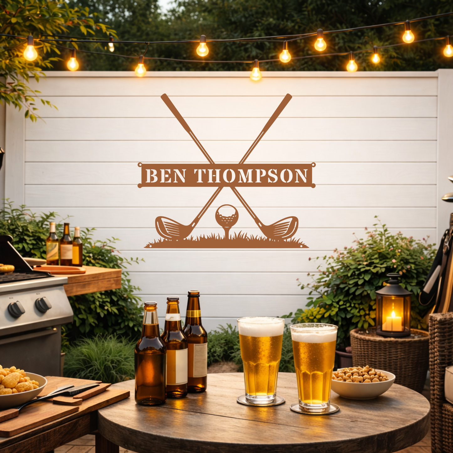 Personalised Golf Name Metal Sign