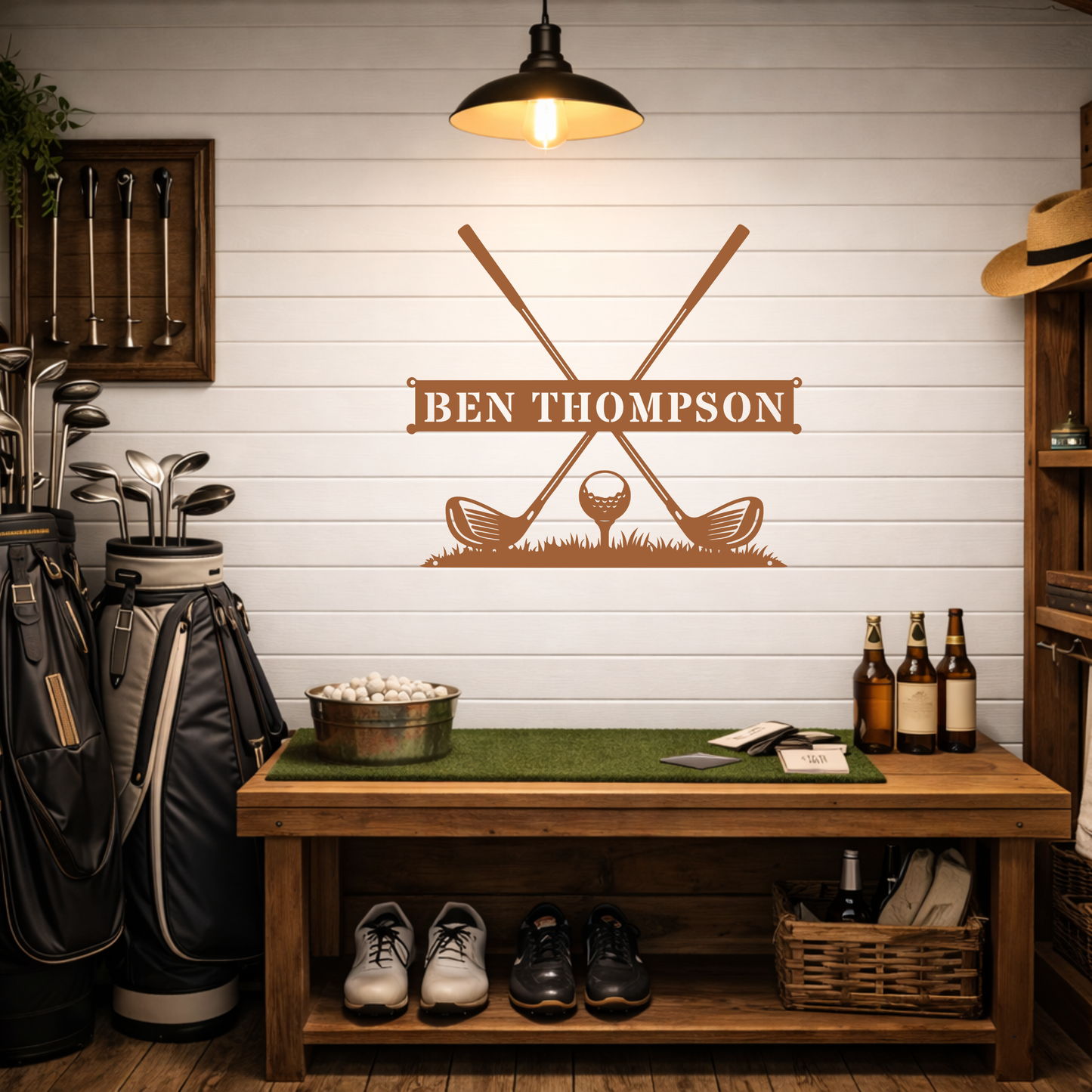 Personalised Golf Name Metal Sign