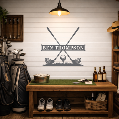 Personalised Golf Name Metal Sign